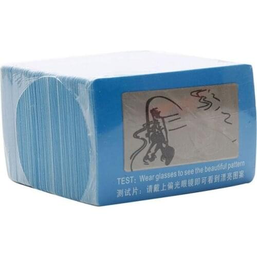 100Pcs Polarised Sunglasses Lens Shades Glasses Tester Testing Paper Card Check