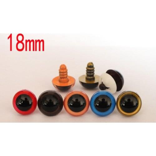 18mm 5color mixed color safety eyes/ Colorful eyes Toy eyes with washer-each color 10pcs