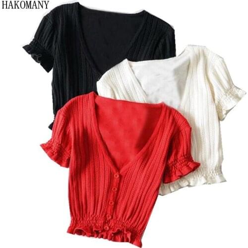 2019 Women Summer Elastic Crop Top Streetwear Sexy White Camis Cool Girls Tube Tees Hollow Out flower Strip Knit Tank Tops