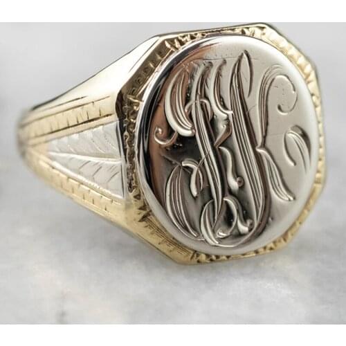 2021 New Design Punk Carved Letter Rings for Men Gold Color Geometric Personality Ring Women Luxury Jewelry Party Accessories