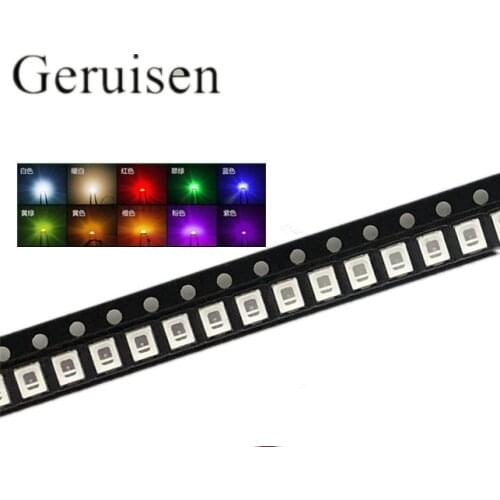 4000pcs/lot SMD LED Diodes 2835 Diode 3528 SMD LED Diodo Kit Green RED WARM White ICE Blue Yellow Pink Purple-UV Orange
