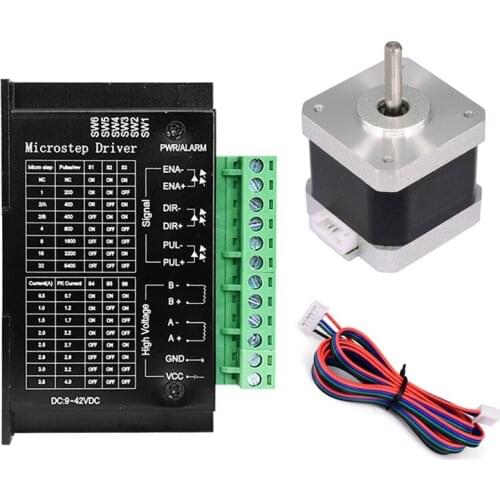 42 stepper motor driver set 0.4N.M stepper motor 17HS4401S TB6600 motor driver 4A