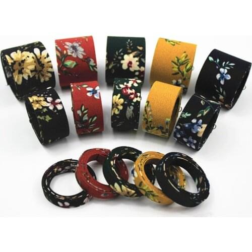 5Meter/Lot 10 25 40mm Japanese Korea Style Vintage Flower Printed Retro Ribbon Fabric for DIY Hair Bow Craft Accessory Material