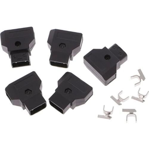 5pcs ABS DTAP D-Tap Plug DIY for DSLR Rig power cable V-mount Anton C Battery Male Plug