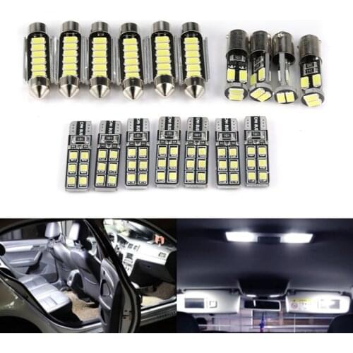 10/17pcs Perfect White Canbus Error Free LED Bulb Interior Dome Map Overhead Light Kit FOR Audi A6/C5 1997-2004 A6 C6 2005-2011