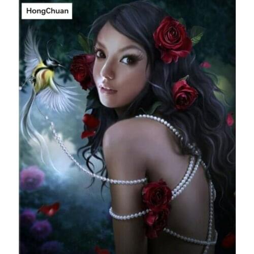 New "beauty figure" 5D DIY round/square diamond painting mosaic housewife handicraft cross stitch home decoration mural gift