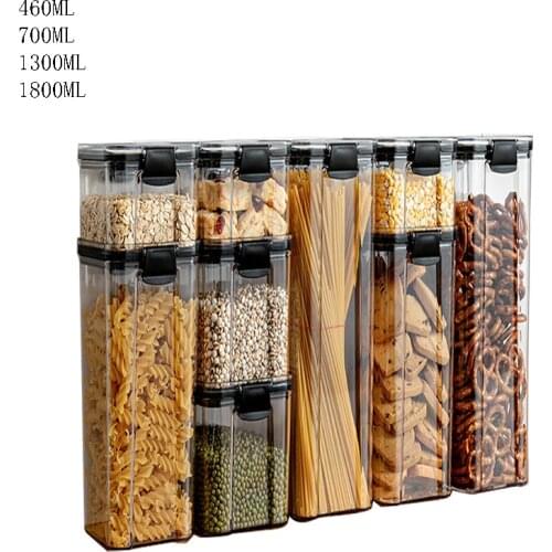 Food Storage Container, Refrigerator Noodle Box Multigrain Storage Tank, Transparent Airtight Tank, Storage Bottle With Lid
