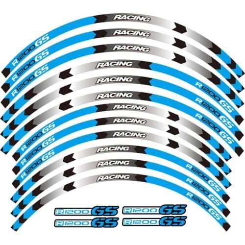 Hot selling Motorcycle Tire Wheel Hub Sticker Reflective Moto Racing Accessories Rim Decoration Decal For BMW R1200GS r1200 gs