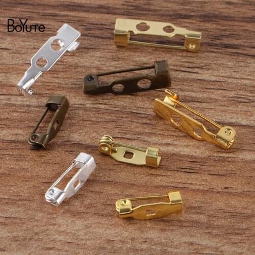 BoYuTe (100 Pieces/Lot) 14MM 20MM Metal Brass Safety Pins Factory Supply Diy Handmade Jewelry Making Materials