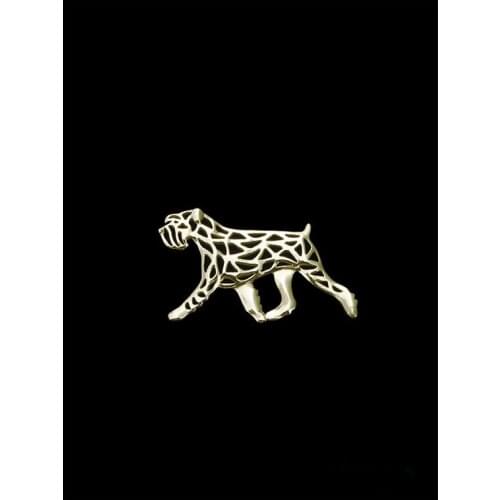 Trendy Standard Schnauzer short tail dog brooches and pins men brooches fashion jewelry hand of king