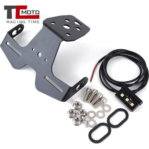 Motorcycle Rear License Plate Tail Frame Holder Bracket With LED Light for Kawasaki Ninja ZX25R ZX 25R ZX-25R 2020-2021