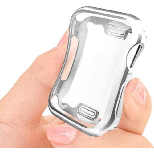 Soft Rubbe Protective Case Shell Frame For Iwatch Apple Watch Series 2/3/4/5/6/ 38mm 42mm 40mm 44mm Screen Protector Glass Cover