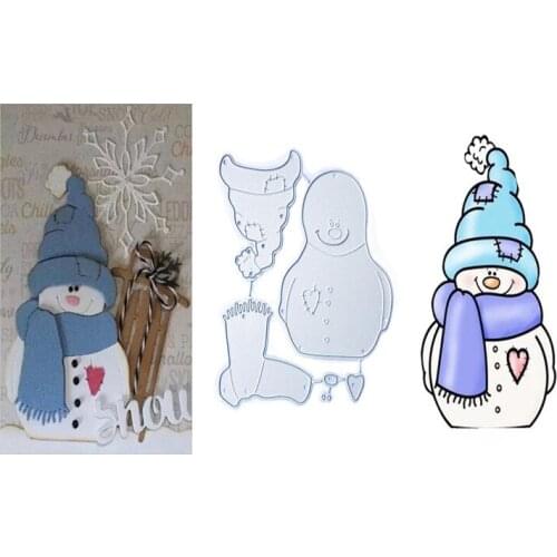 NEW Hot 1PC Christmas Snowman Metal Cutting Dies Embossing Stencil Album Decor DIY Handcraft Cutter Mold