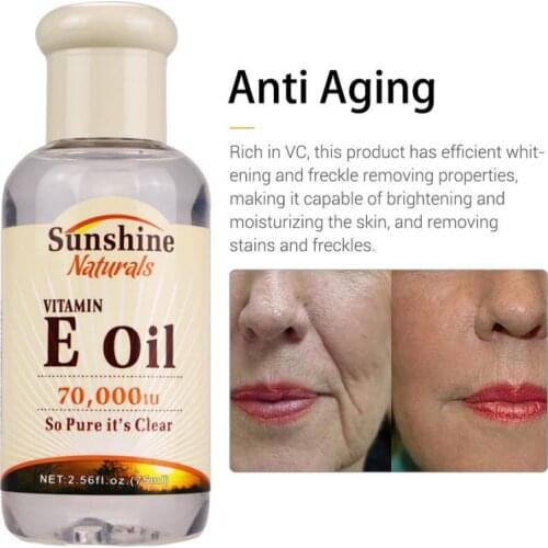 New Natural Vitamin E Oil Hyaluronic Acid Liquid Anti Wrinkles Serum For Face Cream Whitening Skin Care Anti-Aging Serum TSLM1