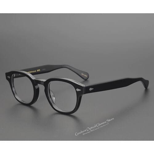 Vintage Eyewear Pirate Captain Johnny Depp Lemtosh Orginal Model Acetate Oval Eyeglasses Retro Men Myopia Optical Glasses Frame