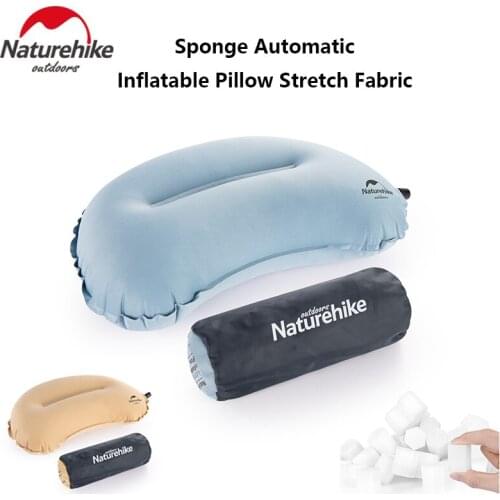 Naturehike Self-inflating Air Sponge Pillow Height Adjustable Comfortable Lunch Break Silent Pillows Camping Office Cushions New