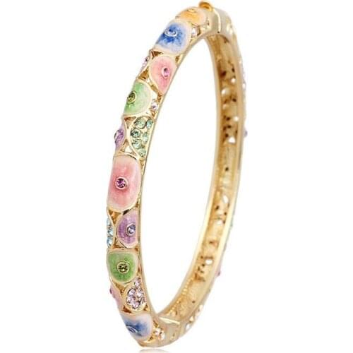 Restoring ancient ways is hollow-out the enamel gold-plated bracelet gold plated to send his girlfriend fashion gift