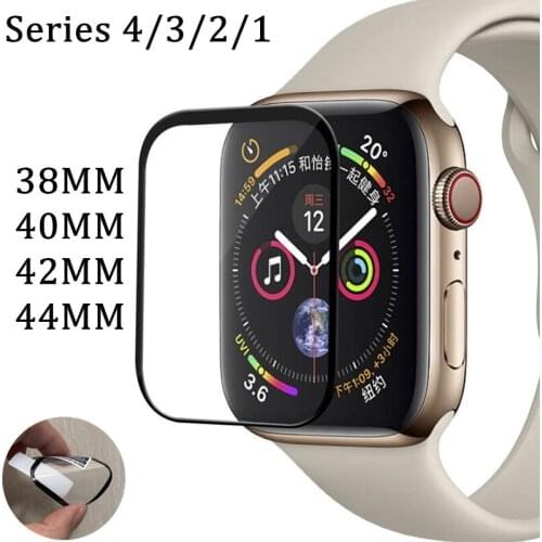Not Glass Clear Full Coverage Protective Film for iWatch 5 4 40MM 44MM Soft Screen Protector Cover for Apple Watch 3 2 38MM 42MM