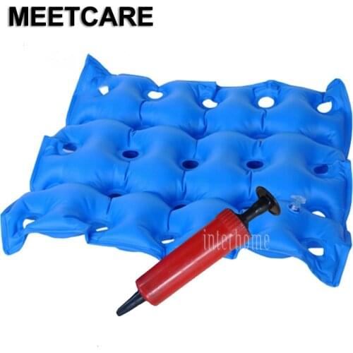 PVC Anti-decubitus Air Cushion Wheelchair Bedsores Prevention Porous Square Wheelchair Mat Home Office Seat Inflatable Cushion