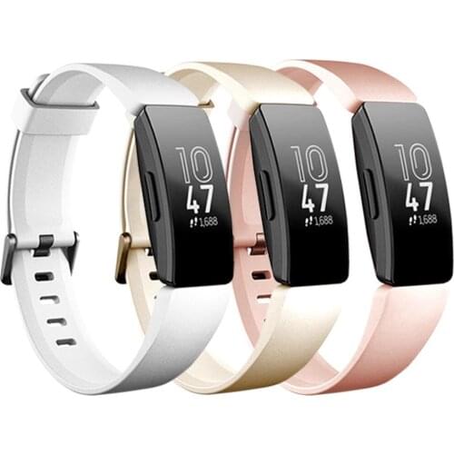 Watch Band For Fitbit Inspire HR Rose Gold Silicone Strap Wrist Band For Fitbit Inspire / Inspire HR Smart Watch Accessory