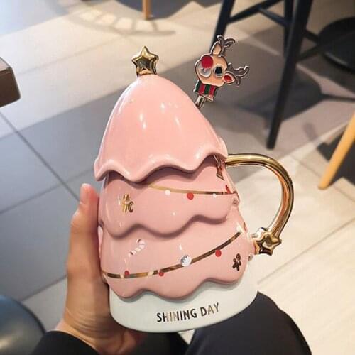 Christmas cup creative personality couples cup trend lovely women office ceramic water cup