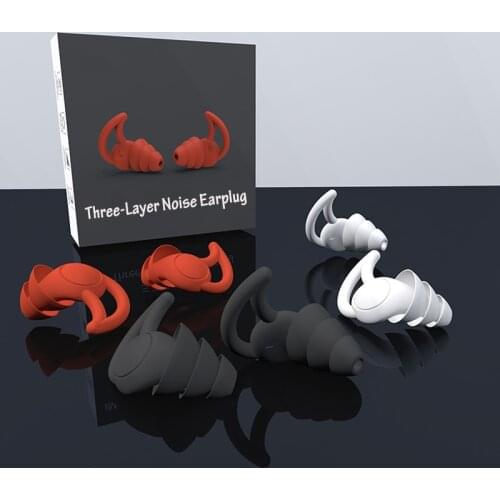 Silicone Sleeping Ear Plugs Sound Insulation Ear Protection Earplugs Anti-Noise Plugs for Travel Silicone Soft Noise Reduction