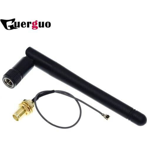 1PC 2.4GHz 3dBi WiFi 2.4g Antenna folded Bluetooth wifi ZigBee antenna + 1PC SMA F to IPEX U.FL IPX feeder line 2.4GHz Antenna
