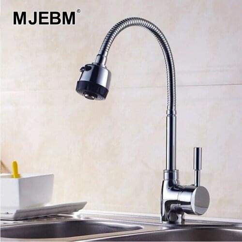 Hot and cold kitchen faucet zinc alloy kitchen faucet single hole faucet kitchen faucet brushed brass