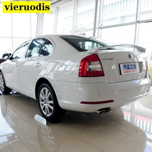 For 2006-2017 Skoda Octavia Spoiler Sport ABS Material Car Rear Wing Primer Color Trunk Rear Spoiler 2016 2015 2013 2010 2008 07