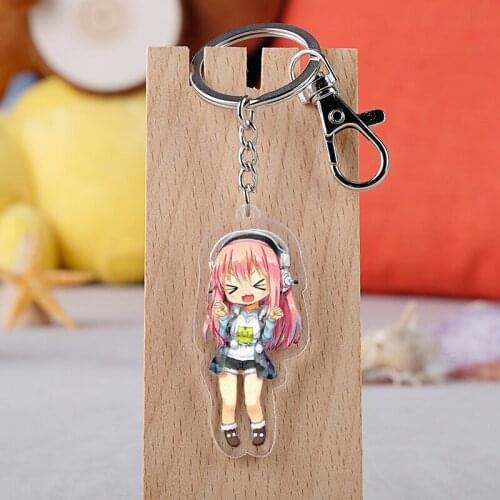 Super Sonico Fashion Anime Acrylic Key Chains Cartoon Keyring Keychain Pendant Keyholder Unisex Birthday Gifts NEW