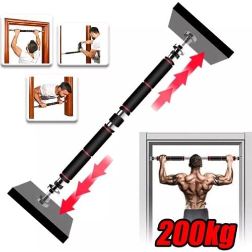 200kg Adjustable Door Horizontal Bars Exercise Home Workout Gym Chin Up Pull Up Training Bar Sport Fitness Equipments