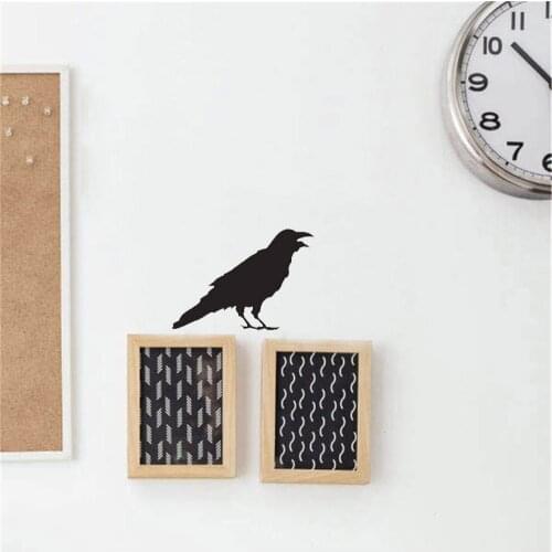 Crow Decal Halloween Decor Bird Wall Decals Door Car sticker Home Decor Waterproof Vinyl Decal ov533