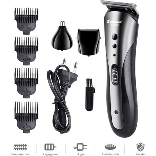 All 3 in1 Rechargeable Hair Clipper for Men Waterproof Wireless Shaver Beard Nose Ear Shaver Hair Trimme