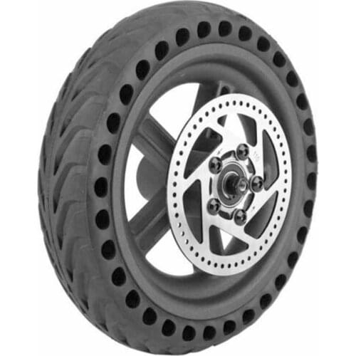 Electric Scooter Rear Tire With Wheel Hub Disc Brake Set Rear Replacement Honeycomb Solid Tires For Xiaomi M365