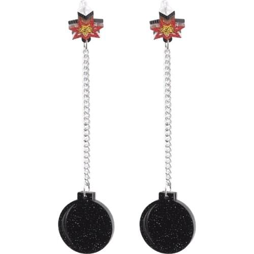 Black Bomb Stud Earrings Women Fashion High Quality All-match 2020 Earring Small Fresh Cute Kawaii Simple Lady Earrings