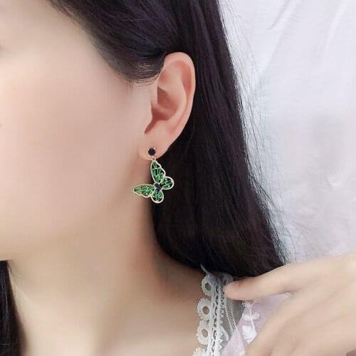 SWOUR New Fashion Jewelry 925 Silver Needle Butterfly Design Elegant Dangle Earrings For Women Top Quality S563