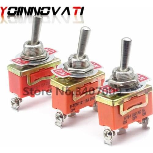10PCS Toggle switch E-TEN1021 1121 1122 1221 1321 1322 15A 250VAC Rocker switch TEN1121 E-TEN1122 E-TEN1221 E-TEN1321 E-TEN1322