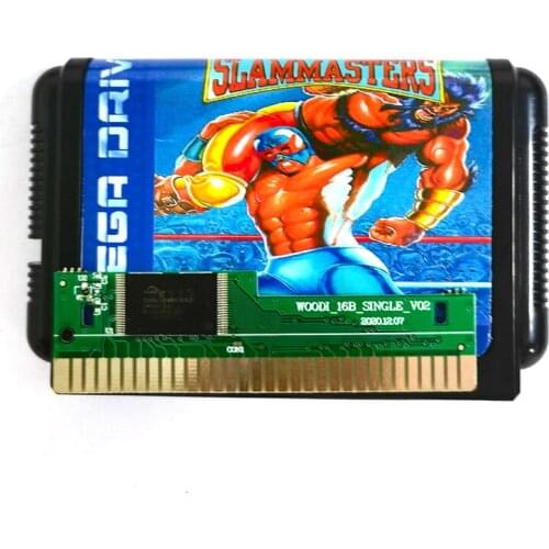 Saturday Night Slam Masters 16 Bit MD Game Card Sega Mega Drive Genesis