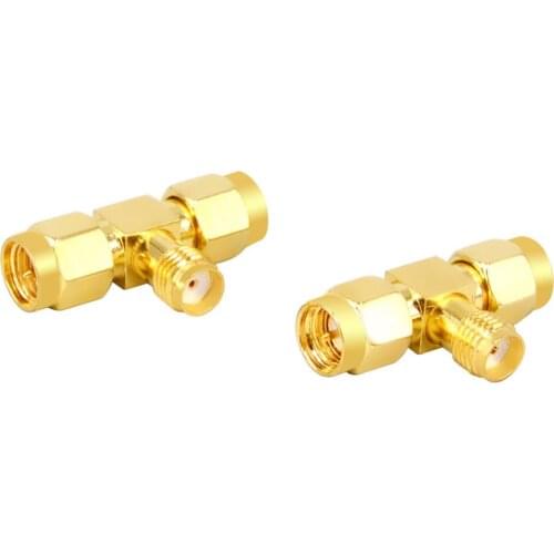 2 Pieces SMA Female to 2 SMA male Adapter 3 Way Connector for Signal Booster Repeater Amplifier
