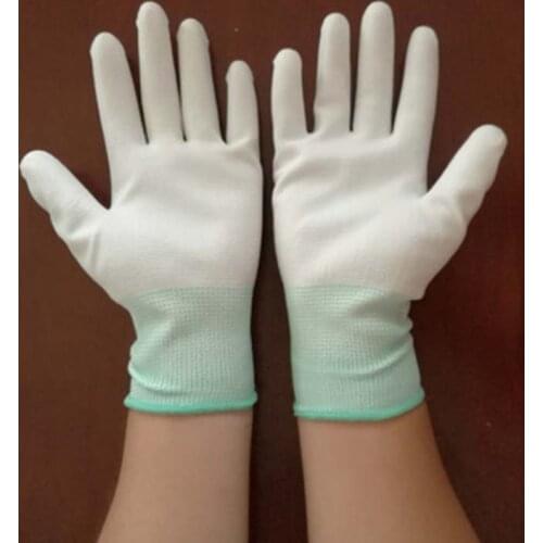 Anti-static gloves, dust-free nylon carbon fiber gloves, PU coated finger coated gloves