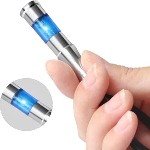 Static Rod Electrostatic Discharger High Voltage Anti-Static Keychain Silver Tone Winter Dry Climate Static Eliminator