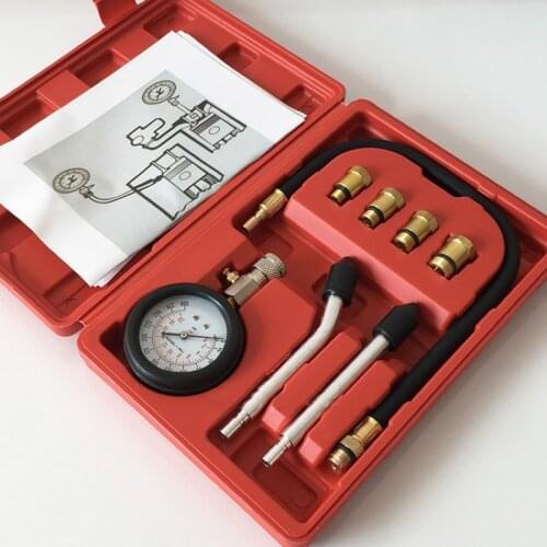 Petrol Engine Pressure Gauge Tester Kit Set Compression Leakage Diagnostic Compressometer Tool For Car Diagnostic Tool With Case