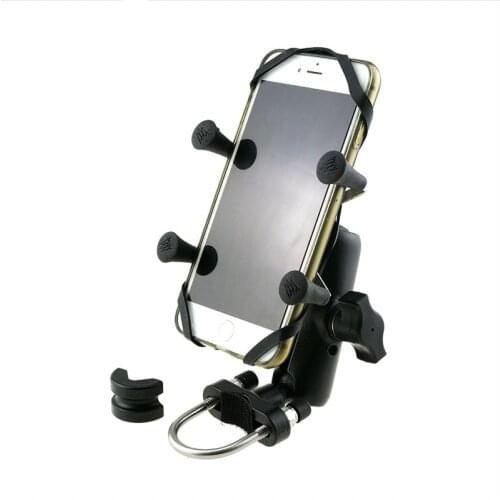 Motorcycle Scooter Handlebar Mount Holder for 3.5-5.5 Inch Screen Smart Phones