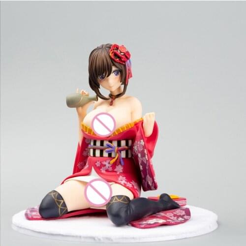 16cm 1/6 Native Pink Cat Peeled Back Kimono PVC Action Figure Japanese Anime Figure Model Toys Collection Doll Gift