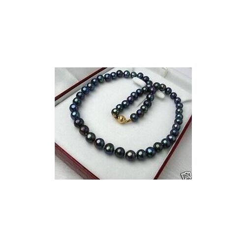 Women Gift jewelry gem chocker maxi overwatch Black Love Wish Pearl Necklace Set Oyster Drop Pendant