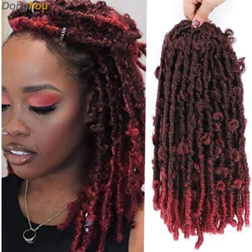 Crochet Butterfly Locs Bob Soft crochet hair Pre Looped butterfly locs crochet Braids Hair 14 Inch Bob Distressed Locs Braids