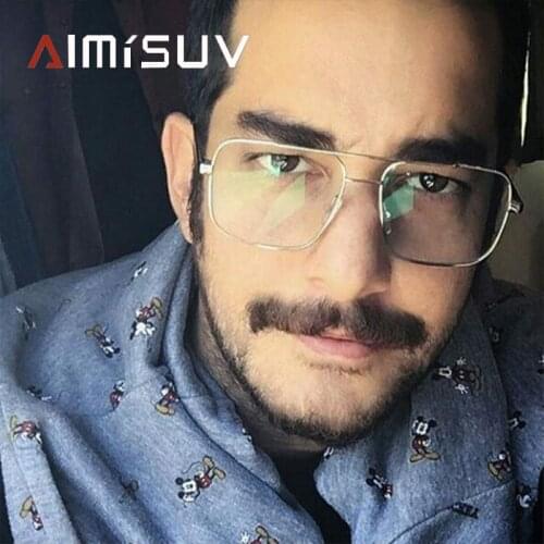 AIMISUV Square Sunglasses Men Luxury Glasses For Women Metal Designer Pilot Shades UV400 Retro Driving sunglasses