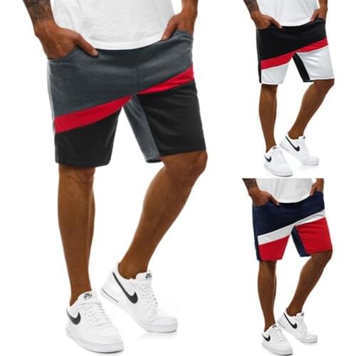 Men Short New Fashion Trend Stitching Sports Shorts