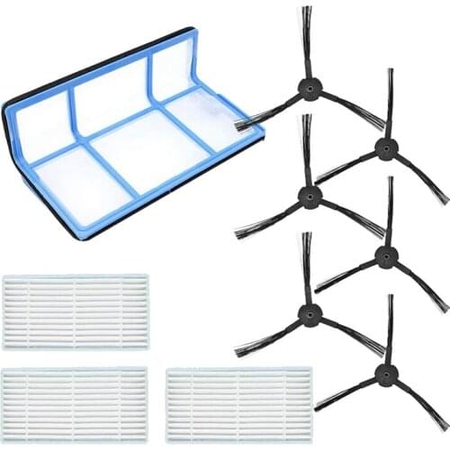 Vacuum Filter Replacement Kit Fit For Robotic Vacuum ILIFE V3 V3S V5 V5S Robotic Filters Side Brushes Accessories