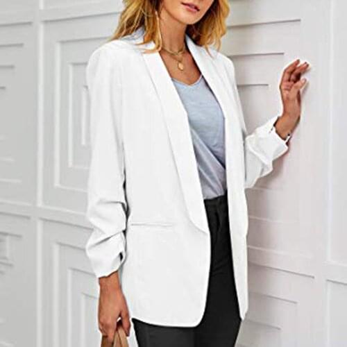 Ladies Autumn Long-Sleeved Slim Suits Solid Color Small Suit Jacket Women Elegant Fashion Blazers Trendy Coats Office Lady Tops